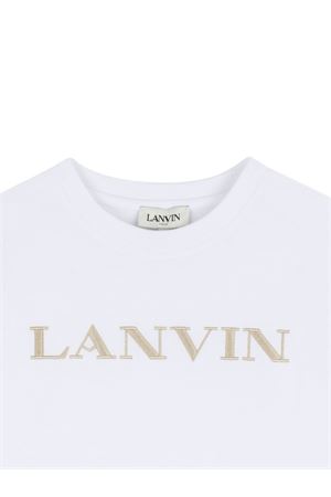 white cotton t-shirt LANVIN KIDS | N3036010P